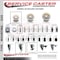 Service Caster 3'' Nylon Wheel Swivel 7/16'' Grip Ring Stem Caster Set 2 Brakes, 4PK SCC-GR20S314-NYS-TLB-716138-2-S-2 - alternate 4